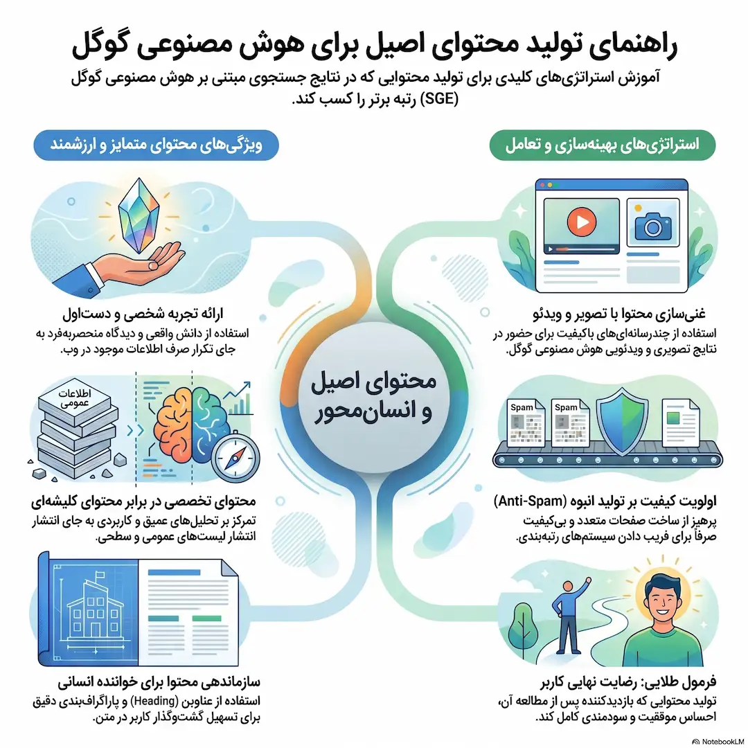تولید محتوای ارزشمند و اختصاصی (غیر عمومی) برای مخاطبان